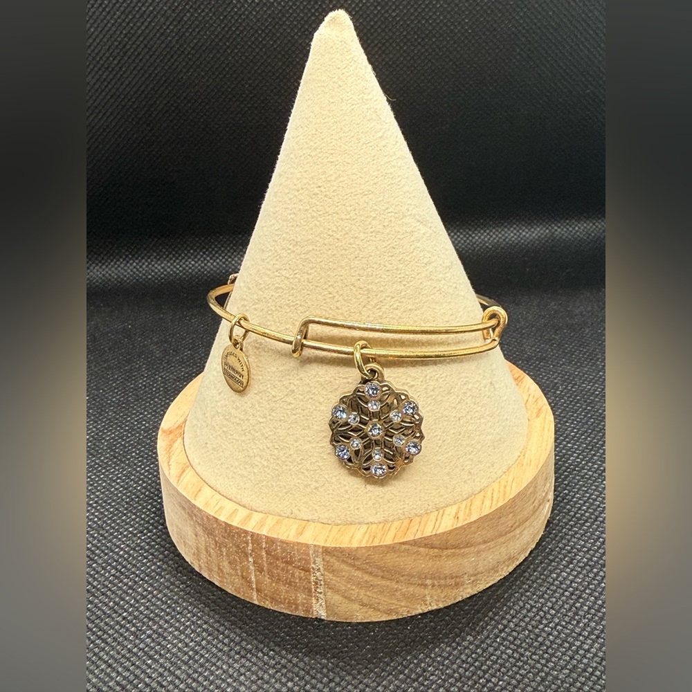 ❄️ALEX AND ANI❄️Snowflake Charm Bangle in Rafaelian Gold/EUC